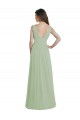 Soft Chiffon V-Neck Sleeveless V-Back Long Formal Dress / Bridesmaid Dress Kent
