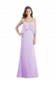 Chiffon Spaghetti Straps Sleeveless Low Back Long Bridesmaid Dress / Evening Dress Kent