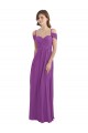 Soft Chiffon Sweetheart Cold Shoulder Long Bridesmaid Dress Kent