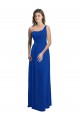 Soft Chiffon One Shoulder Sleeveless Low Back Long Bridesmaid Dress Kent