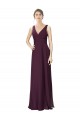 Soft Chiffon & Lace V-Neck Sleeveless Long Bridesmaid Gown Kent