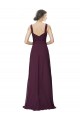 Soft Chiffon & Lace V-Neck Sleeveless Long Bridesmaid Gown Kent