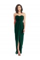 Soft Chiffon Sweetheart Sleeveless Low Back Ever Green Long Bridesmaid Dress Kent
