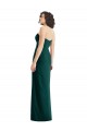 Soft Chiffon Sweetheart Sleeveless Low Back Ever Green Long Bridesmaid Dress Kent