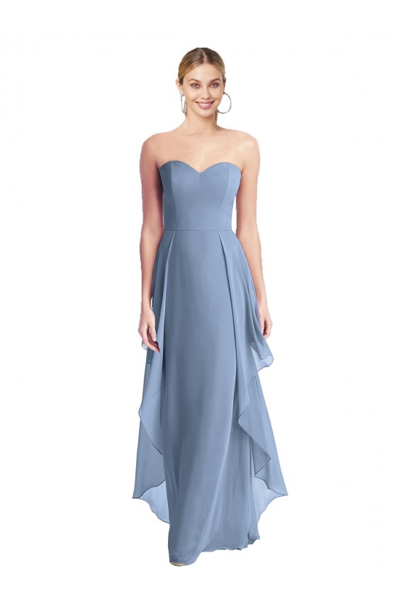 Chiffon Sweetheart Sleeveless Long Formal Dress / Bridesmaid Dress Kent