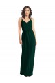 Soft Chiffon V-Neck Sleeveless Low Back Long Semi Formal Evening Dress / Bridesmaid Dress Kent