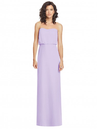 Soft Chiffon Sweetheart Sleeveless Low Back Long Formal Dress / Bridesmaid Dress Kent