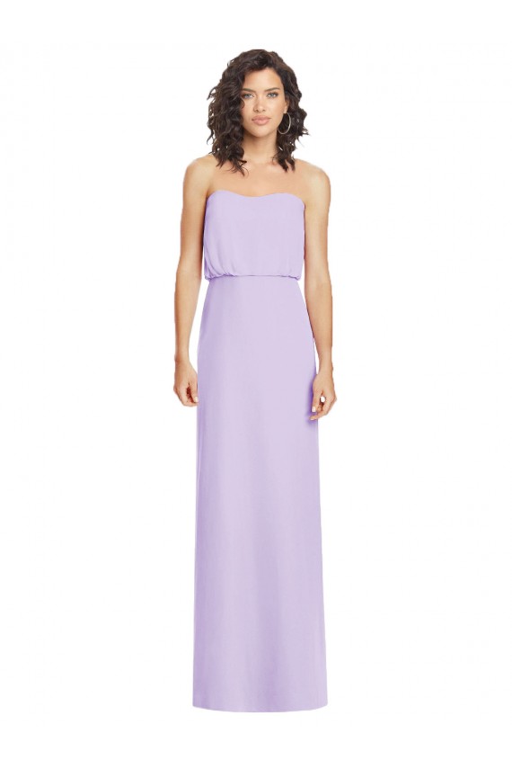 Soft Chiffon Sweetheart Sleeveless Low Back Long Formal Dress / Bridesmaid Dress Kent