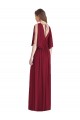 Soft Chiffon V-Neck Sleeveless Tie Back Long Semi Formal Evening Dress / Bridesmaid Dress Kent