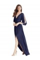 Soft Chiffon V-Neck Sleeveless Tie Back Long Semi Formal Evening Dress / Bridesmaid Dress Kent
