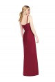 Soft Chiffon Spaghetti Straps Sleeveless Lilac Long Bridesmaid Dress Kent