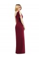 Soft Chiffon One Shoulder Sleeveless Olive Green Long Bridesmaid Dress Kent