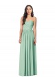 Soft Chiffon Sweetheart Sleeveless Mint Green Long Bridesmaid Dress Kent