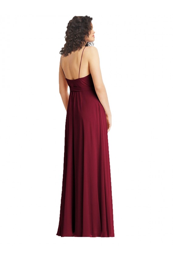 Soft Chiffon Spaghetti Straps Sleeveless Long Formal Evening Gown / Bridesmaid Dress Kent