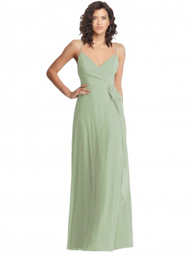 Soft Chiffon Spaghetti Straps Sleeveless Long Formal Evening Gown / Bridesmaid Dress Kent