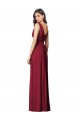 Soft Chiffon V-Neck Sleeveless V-Back Long Semi Formal Evening Dress / Bridesmaid Dress Kent