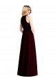 Soft Chiffon Halter Neck Sleeveless Long Semi Formal Evening Dress / Bridesmaid Dress Kent