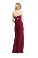 Soft Chiffon Spaghetti Straps Sleeveless Tie Back Long Bridesmaid Dress Kent