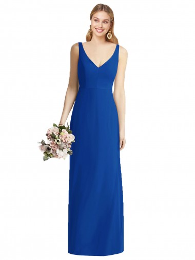Chiffon Sweetheart Sleeveless Mermaid Long Bridesmaid Dress Kent