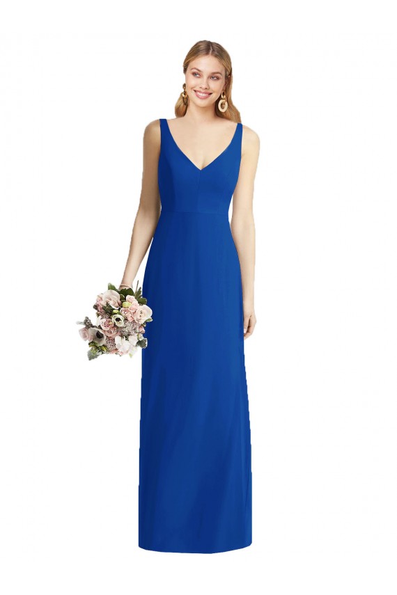 Chiffon Sweetheart Sleeveless Mermaid Long Bridesmaid Dress Kent