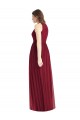 Soft Chiffon Halter Neck Sleeveless Lilac Long Bridesmaid Dress Kent