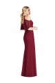 Soft Chiffon Halter Neck Cold Shoulder Long Semi Formal Evening Dress / Bridesmaid Dress Kent