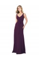 Chiffon V-Neck Sleeveless Long Floor Length Bridesmaid Dress Kent