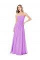 Soft Chiffon Strapless Sleeveless Long Bridesmaid Dress Kent