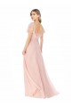 Soft Chiffon Square Neck Cap Sleeves Long Formal Dress / Bridesmaid Dress Kent