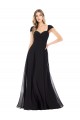 Soft Chiffon Sweetheart Cap Sleeves Long Bridesmaid Dress Kent