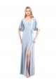 Chiffon V-Neck Flutter Sleeves V-Back Long Bridesmaid Evening Dress Kent