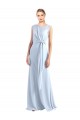 Chiffon V-Neck Sleeveless Keyhole Back Long Bridesmaid Dress / Evening Gowns Kent