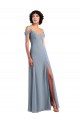 Chiffon Off the Shoulder Sleeveless Long Formal Dress / Bridesmaid Dress Kent