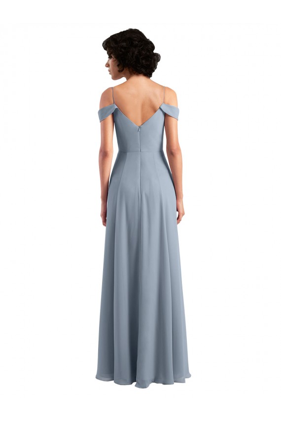 Chiffon Off the Shoulder Sleeveless Long Formal Dress / Bridesmaid Dress Kent