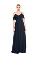 Lxue Chiffon Off the Shoulder Sleeveless V-Back Long Bridesmaid Dress Kent
