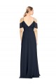 Lxue Chiffon Off the Shoulder Sleeveless V-Back Long Bridesmaid Dress Kent