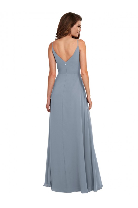 Soft Chiffon Cowl Neck Sleeveless V-Back Long Formal Dress / Bridesmaid Dress Kent