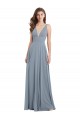Chiffon V-Neck Sleeveless V-Back Long Bridesmaid Dress / Evening Gowns Kent