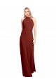 Soft Chiffon Halter Neck Sleeveless Open Back Long Prom Dress / Bridesmaid Dress Kent