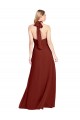 Soft Chiffon Halter Neck Sleeveless Open Back Long Prom Dress / Bridesmaid Dress Kent