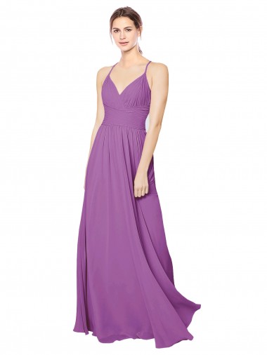 Soft Chiffon Sweetheart Sleeveless Open Back Dahlia Long Formal Dress / Bridesmaid Dress Kent