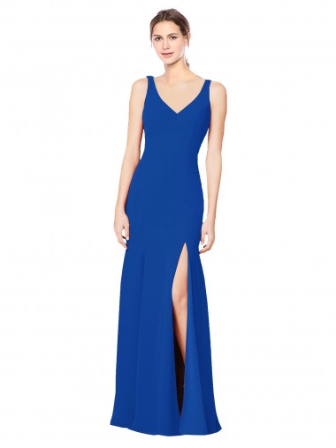 Chiffon Sweetheart Sleeveless Low Back Long Bridesmaid Evening Dress Kent