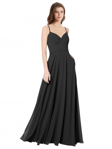 Chiffon Sweetheart Sleeveless Open Back Long Formal Dress / Bridesmaid Dress Kent