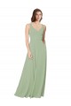 Soft Chiffon Sweetheart Sleeveless Open Back Long Formal Dress / Bridesmaid Dress Kent