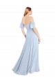 Soft Chiffon Off the Shoulder Flutter Sleeves V-Back Long Formal Dress / Bridesmaid Dress Kent