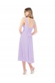 Soft Chiffon Sweetheart Sleeveless Midi Length High Low Bridesmaid Dress Kent