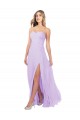 Chiffon Sweetheart Sleeveless Lilac Long Floor Length Bridesmaid Dress Kent