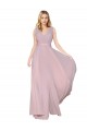 Soft Chiffon V-Neck Sleeveless V-Back Long Formal Evening Gown / Prom Dress / Bridesmaid Dress Kent