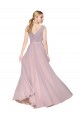 Soft Chiffon V-Neck Sleeveless V-Back Long Formal Evening Gown / Prom Dress / Bridesmaid Dress Kent