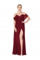 Soft Chiffon Off the Shoulder Cold Shoulder V-Back Long Formal Evening Gown / Prom Dress / Bridesmaid Dress Kent